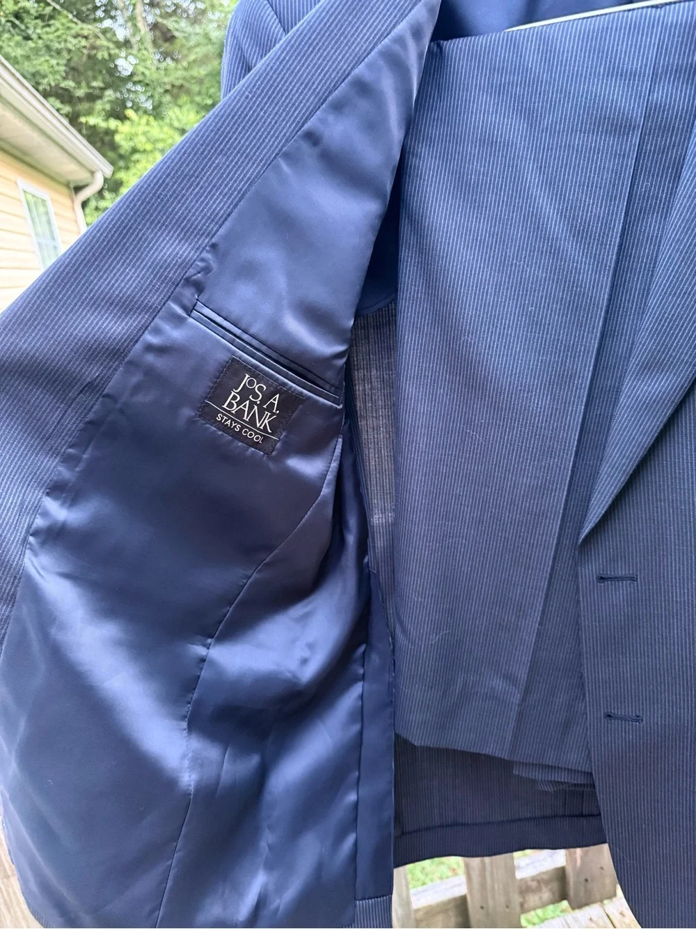 Jos.A.Bank Navy Pinstripe Suit